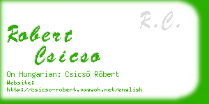 robert csicso business card