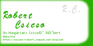 robert csicso business card